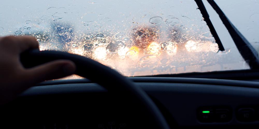 How to drive safely in heavy fall rain