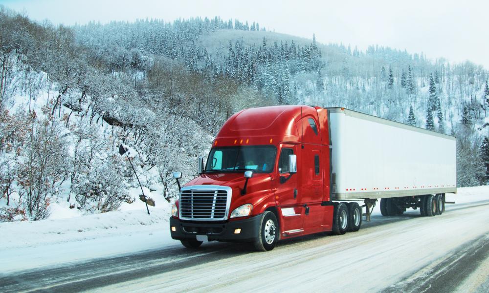 Give Trucks Space on the Road This Winter